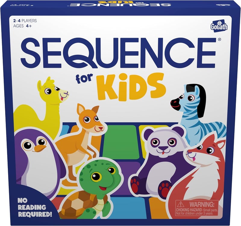 Jax SEQUENCE for Kids -- The 'No Reading Required' Strategy Game by and Goliath, Multi Color, 11 inches (2-4 players) (Packaging May Vary) - Image 1